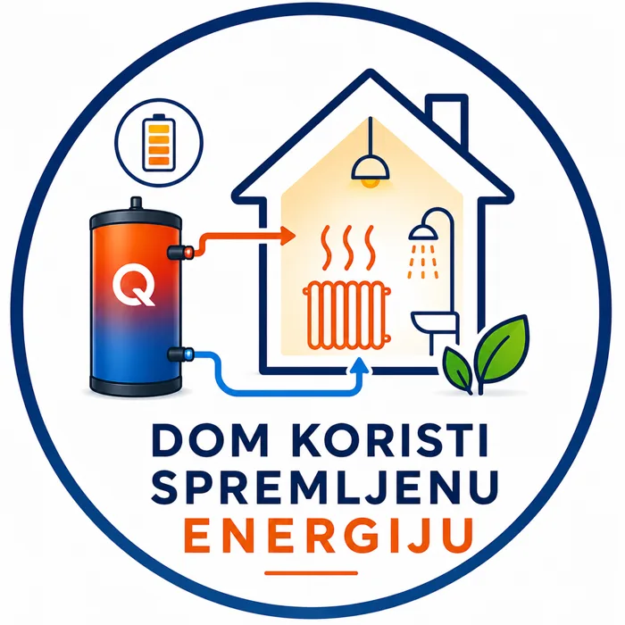 Dom koji koristi pohranjenu energiju iz Thermal Battery
